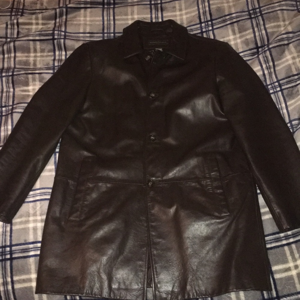 Leather coat